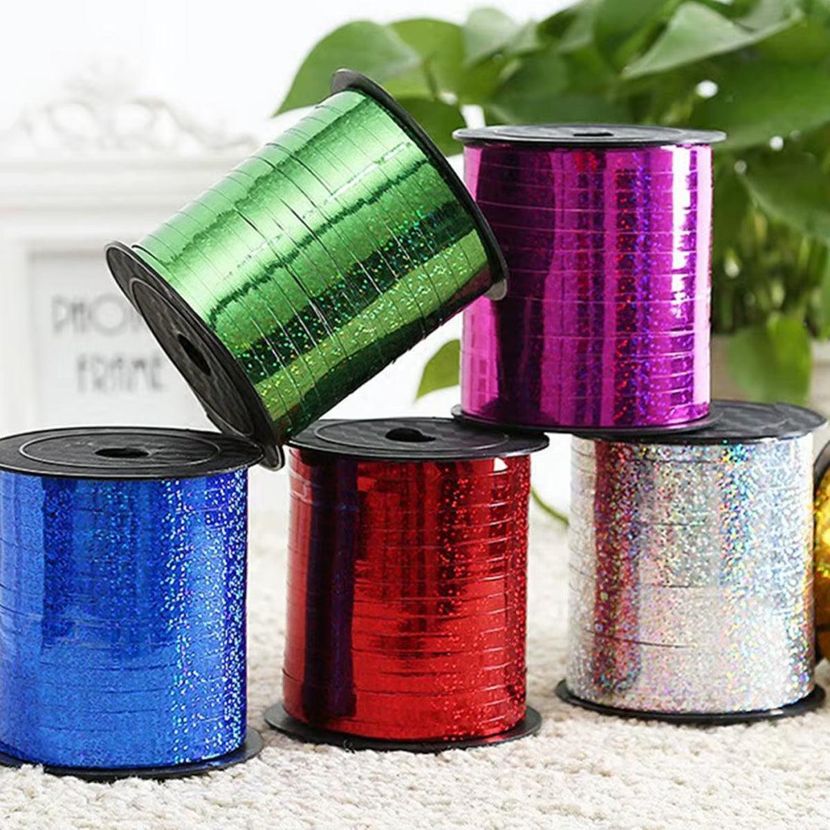 5mm Balloon Ribbon Curling Party String Gift Wrap Decoration Birthday Wedding - Laser-Rose Red