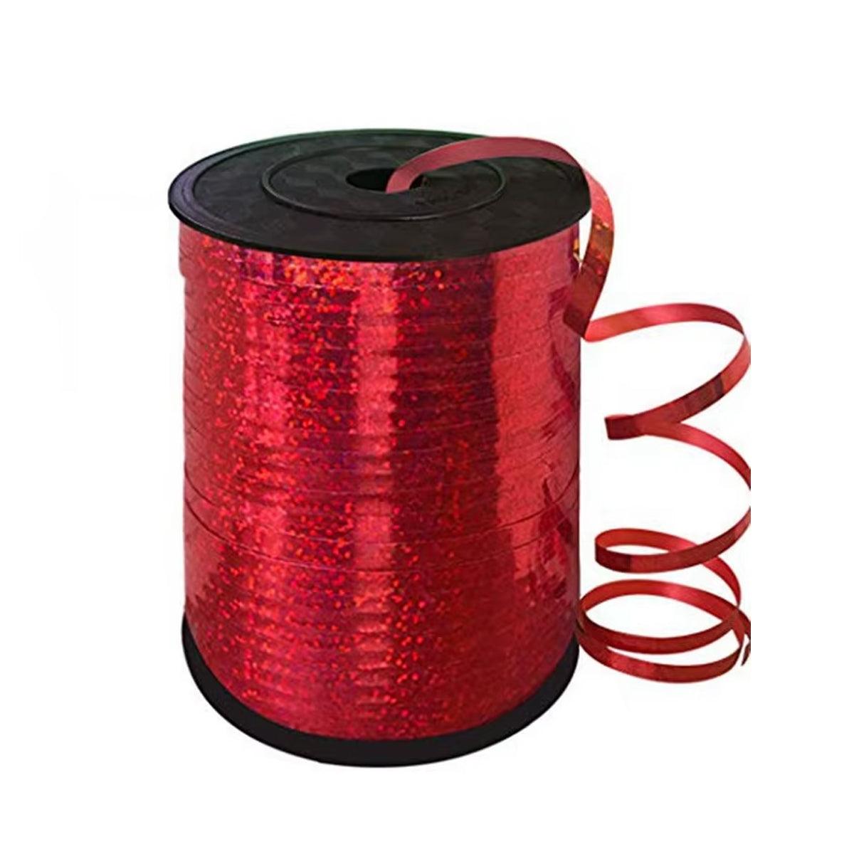 5mm Balloon Ribbon Curling Party String Gift Wrap Decoration Birthday Wedding - Laser-Rose Red