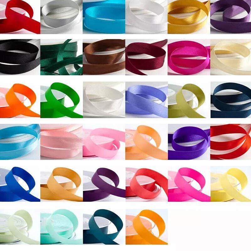 10mm Width Satin Hair Ribbon Wedding Party Decoration Gift Banquet 3m - Lemon Yellow