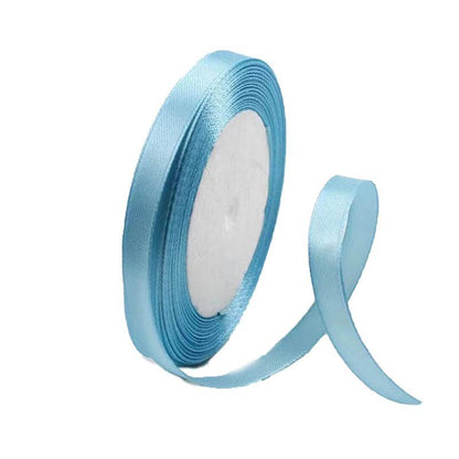 10mm Width Satin Hair Ribbon Wedding Party Decoration Gift Banquet 5m - Tiffany Blue