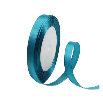 10mm Width Satin Hair Ribbon Wedding Party Decoration Gift Banquet 5m - Tiffany Blue