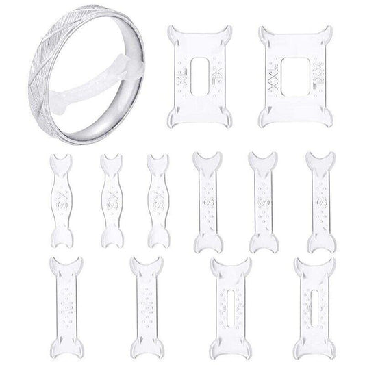 12PCS Ring Size Adjuster Set Invisible Plastic Resizer for Loose Rings Comfort Fit