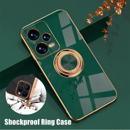 Dark Green Luxury Shockproof Silicone Ring Case Stand Cover for iPhone 14 13 12 Pro Max - iPhone 13.
