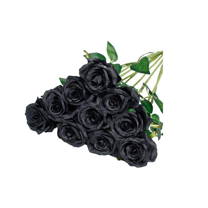 10pcs Artificial Silk Simulation Rose Flowers - Wedding Party Home Decorations - Light-Pink