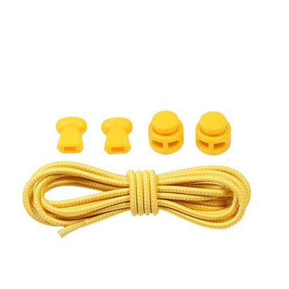 No Tie Elastic Shoelaces with Toggle Locks for Sneakers Running Walking Shoes - Orange