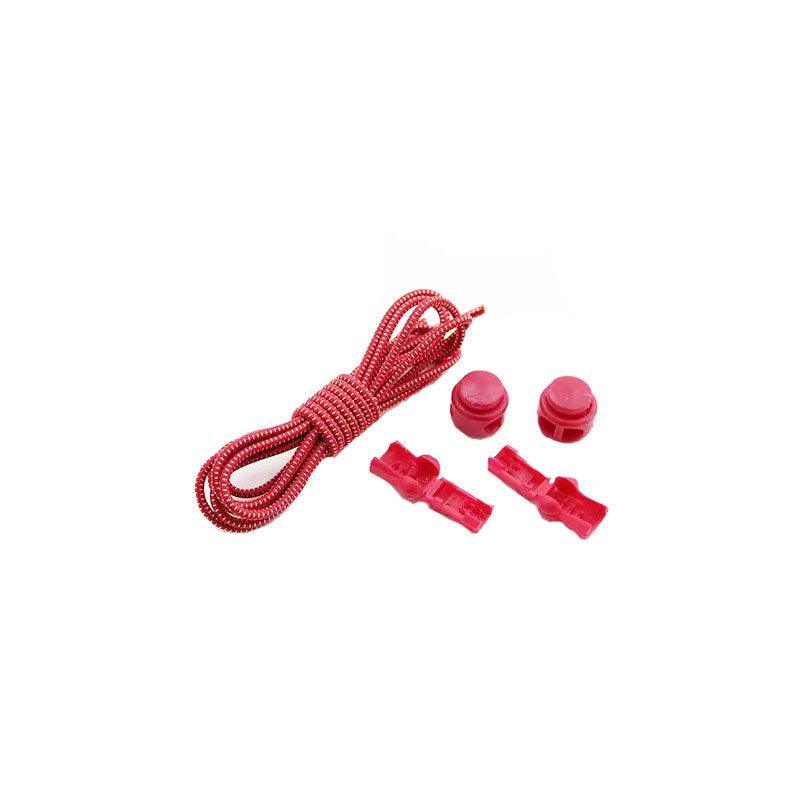 No Tie Elastic Shoelaces with Toggle Locks for Sneakers Running Walking Shoes - Red