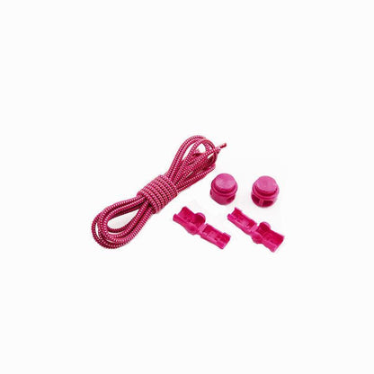 No Tie Elastic Shoelaces with Toggle Locks for Sneakers Running Walking Shoes - Red