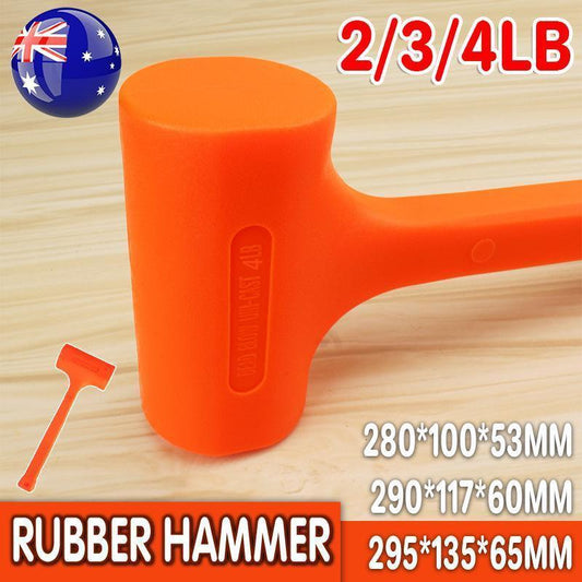 Dead Blow Rubber Hammer Mallet 2/3/4Lbs Non Slip 64Oz / 1800G Mechanic Builder - 2LBS.