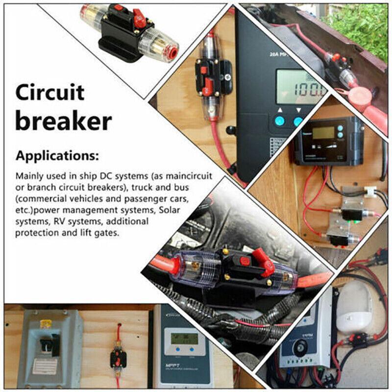 20-150Amp Circuit Breaker Dual Battery Ip67 Waterproof Fuse Manual Reset 12V 24V - 60AMP.