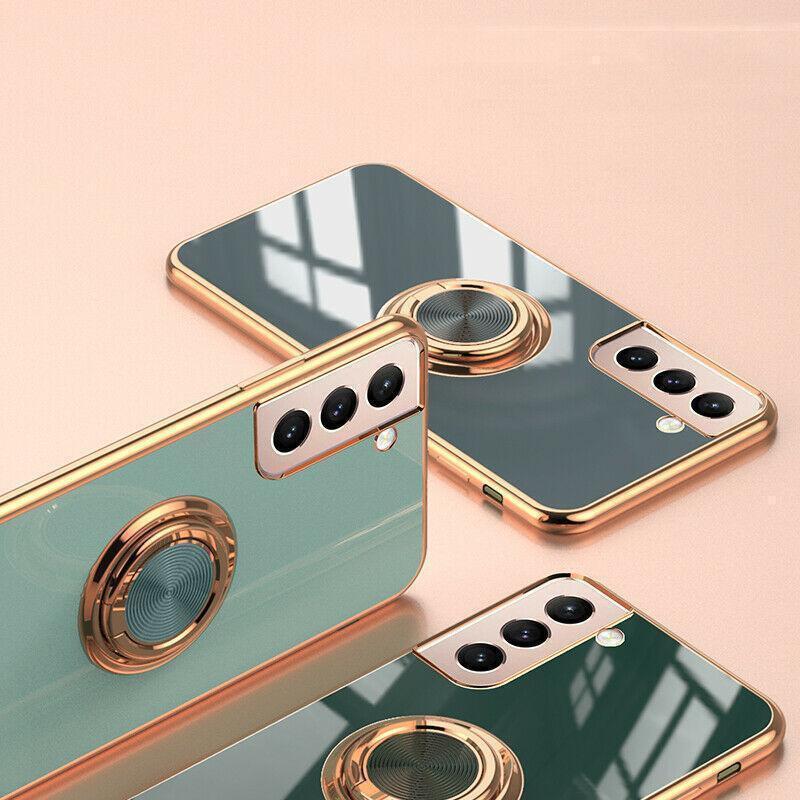 Black Shockproof Ring Holder Case Cover for Samsung S22 Ultra Plus Note 20 - Samsung Galaxy Note20Ultra.