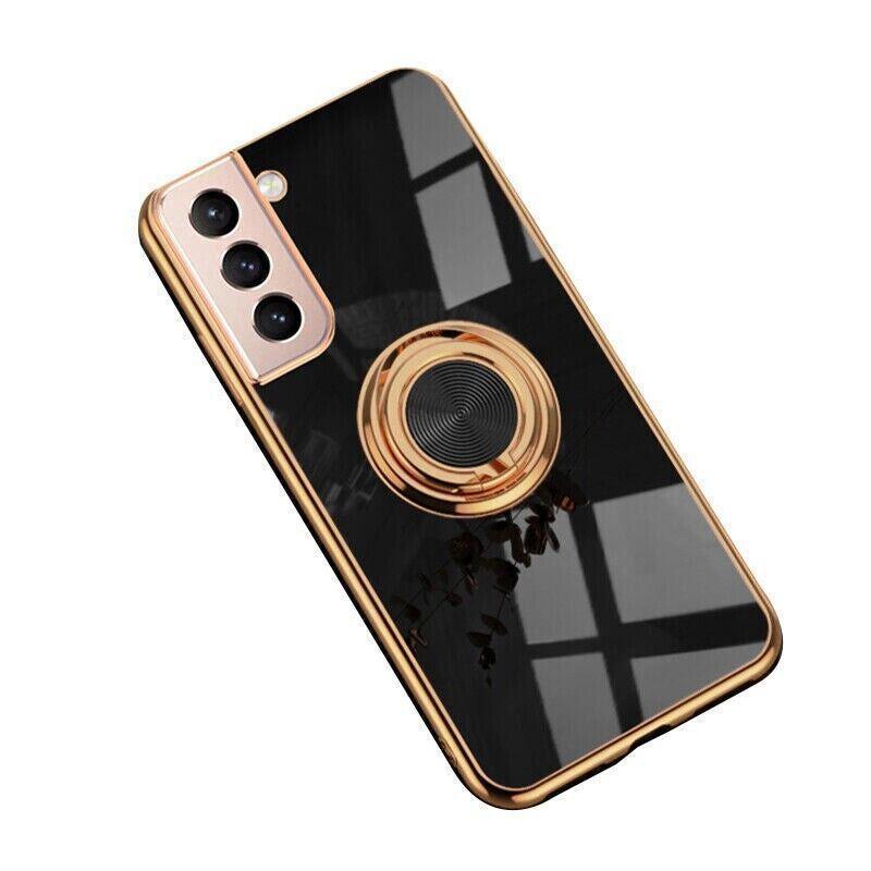 Black Shockproof Ring Holder Case Cover for Samsung S22 Ultra Plus Note 20 - Samsung Galaxy Note20Ultra.