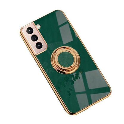 Dark Green Shockproof Ring Holder Case Cover for Samsung S22 Ultra S22 Plus Note 20 - Samsung Galaxy A53.