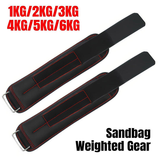 Adjustable Sandbag Gaiter Weight Training Gear for Running and Sports Fitness - Pair of Sandbags (2 x 0.5kg).