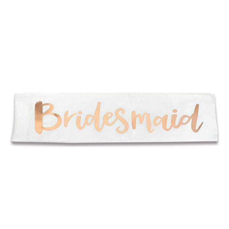 Bridal Party Sash Rose Gold Bride Bridesmaid Maid Honour Mother Hens Night Wear - Mother Of The Bride