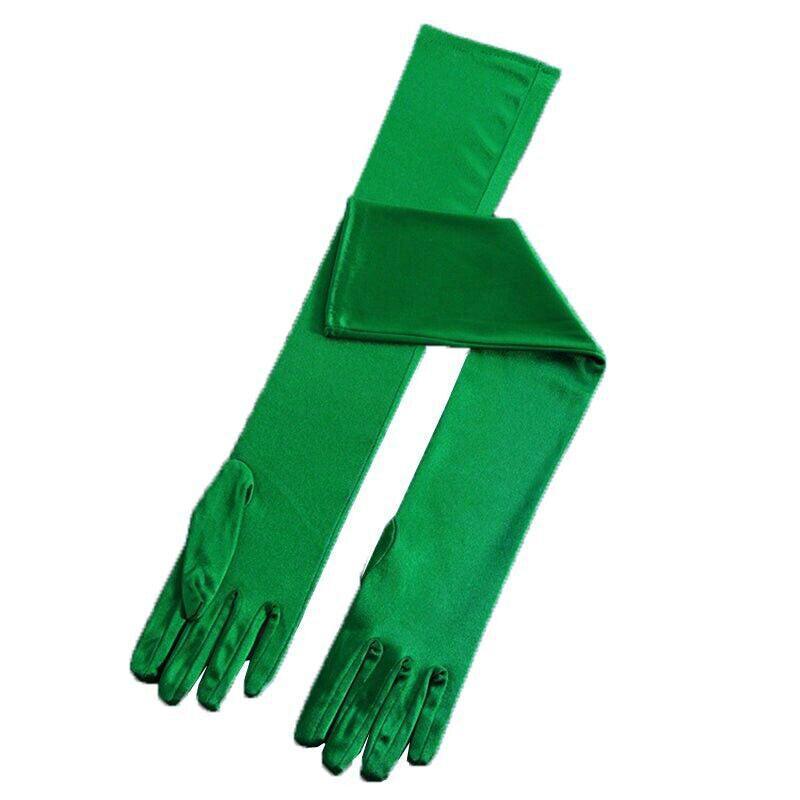 Elegant Long Satin Opera Gloves for Prom Party Wedding Costume or Formal Dress - Light Blue