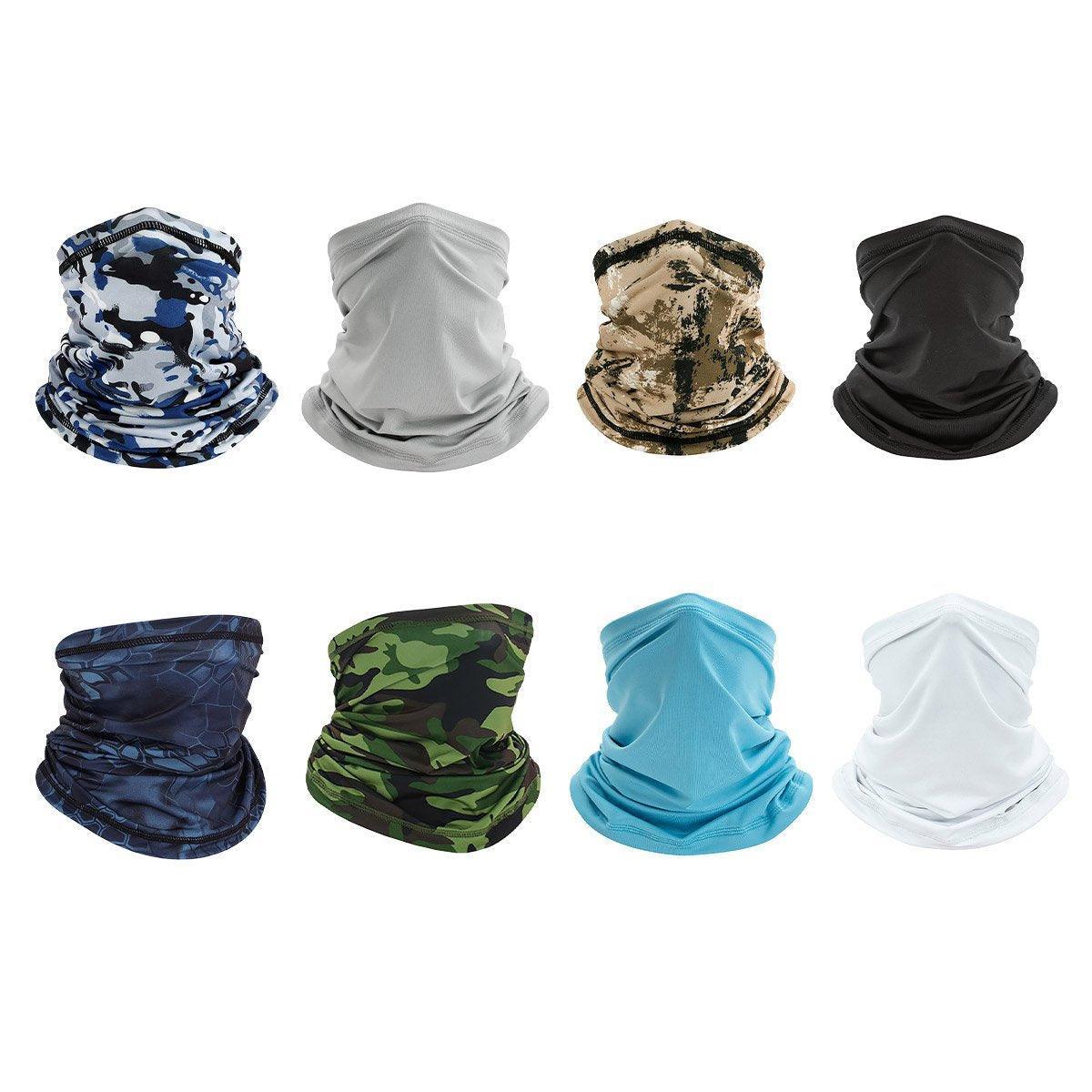 Sunblock Ice Silk Breathable Bandana Bib Face Scarf Fishing Biker Sport Headgear - Black