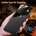 For Samsung Galaxy S21 S22 Note 20 Ultra Plus S20 FE Leather Case Black - For Samsung S22.