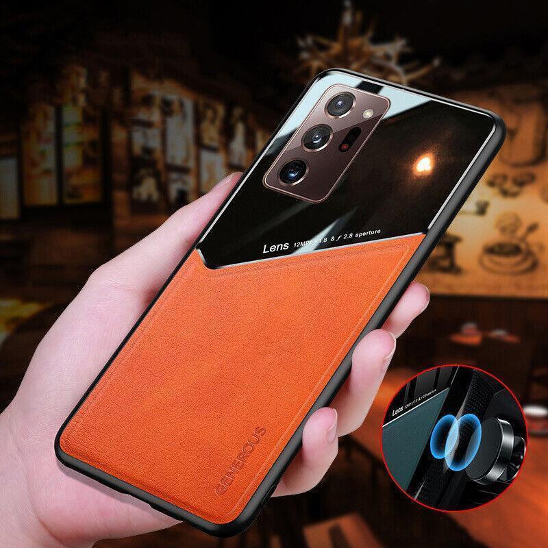For Samsung Galaxy S21 S22 Note 20 Ultra Plus S20 FE Leather Case Black - For Samsung S22.