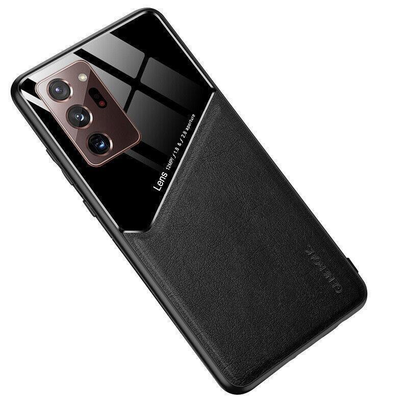 For Samsung Galaxy S21 S22 Note 20 Ultra Plus S20 FE Leather Case Black - For Samsung S22.