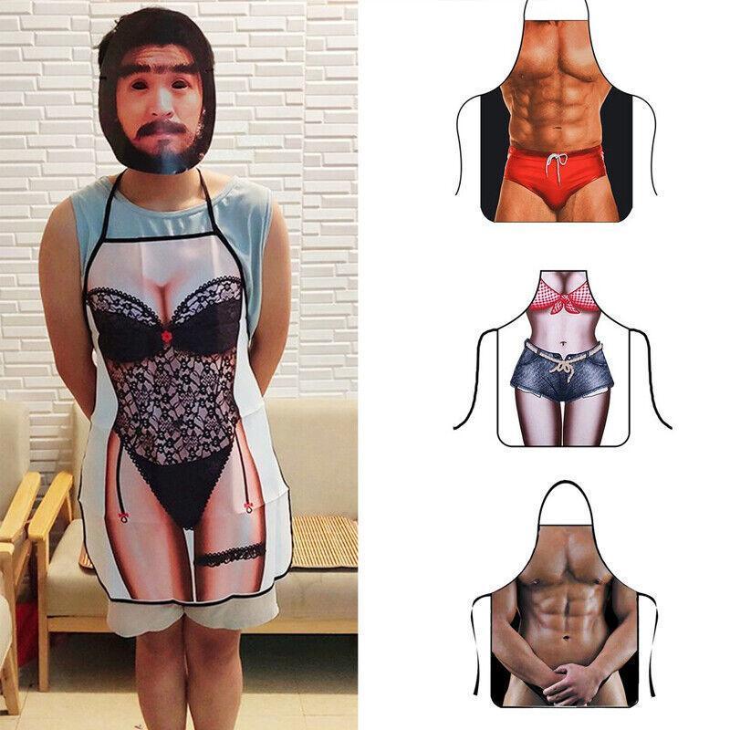 Funny Adult Men Women Novelty Aprons Party Game Cooking Kitchen BBQ Baking - Sexy Lace