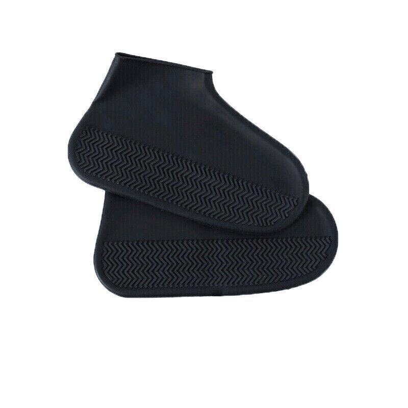 Shoe Cover Waterproof Silicone Non Slip Rain Water Rubber Foot Boot Overshoe L Size - White