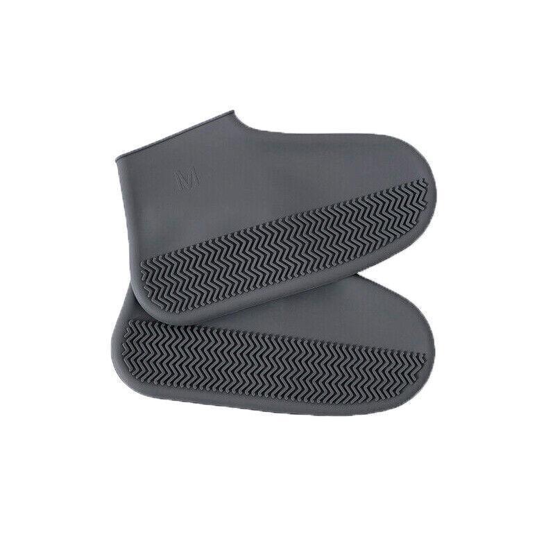 Shoe Cover Waterproof Silicone Non Slip Rain Water Rubber Foot Boot Overshoe M Size - White