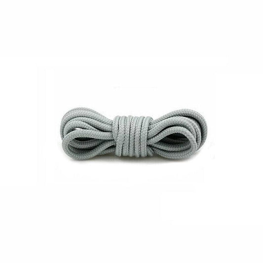 Shoelaces Colorful Coloured Flat Round Oval Bootlace Sneaker Shoe Laces - Flat-Grey