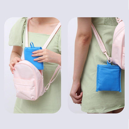 Large Multi Colour Waterproof Shopping Bag Foldable Portable Reusable Bag - Blue