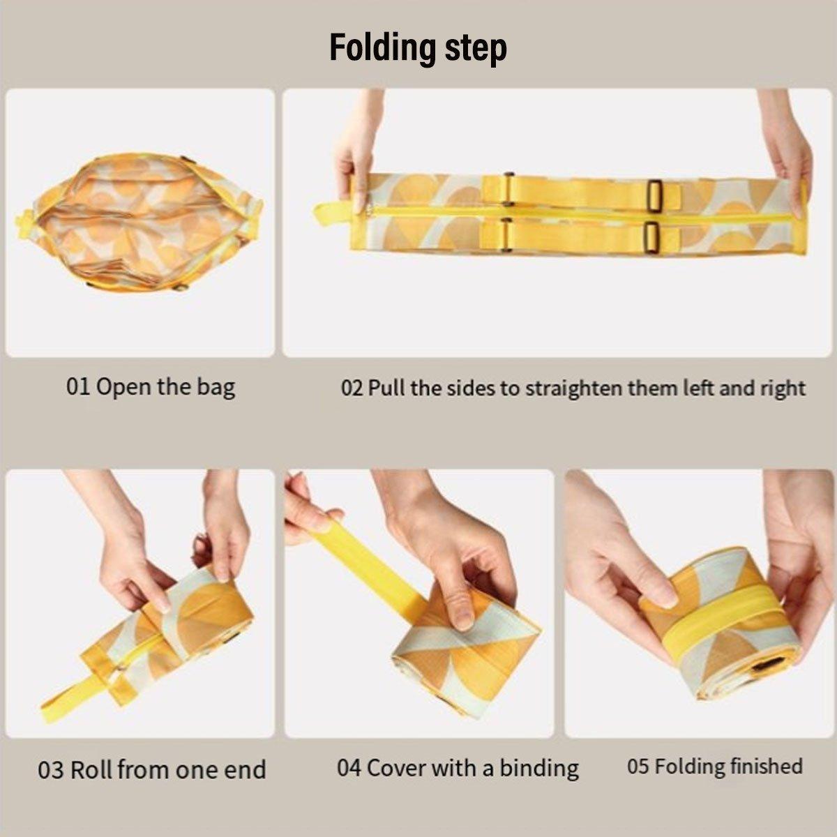 Large Foldable Eco-Friendly Shopping Bag Reusable Thickened Portable Travel Tote - 5