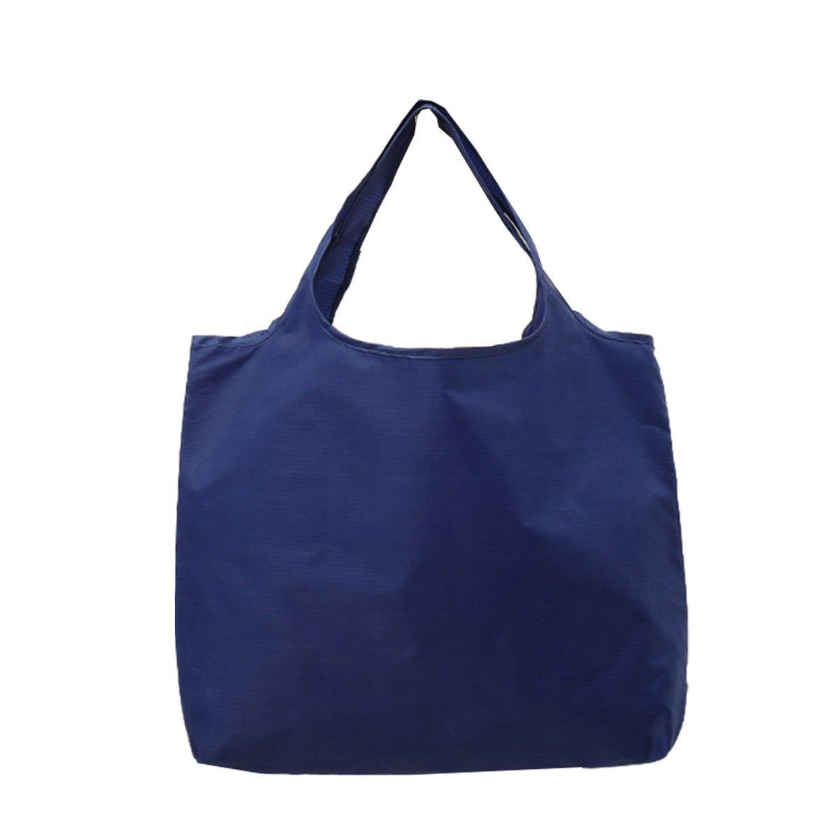 Large Multi Colour Waterproof Shopping Bag Foldable Portable Reusable Bag - Wine Red