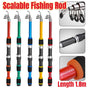 Telescopic Fishing Rod Lightweight Portable Sea Casting Rod Durable Glass Steel - Yellow.
