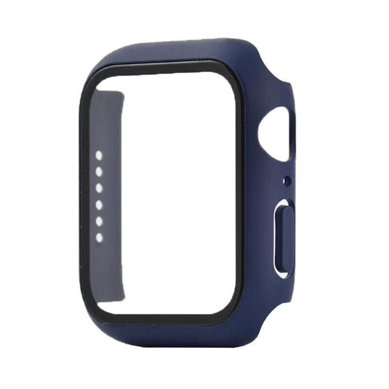 For Apple Watch iWatch Series SE 6 5 4 3 2 1 Case Full Glass Cover 38mm - Blue.