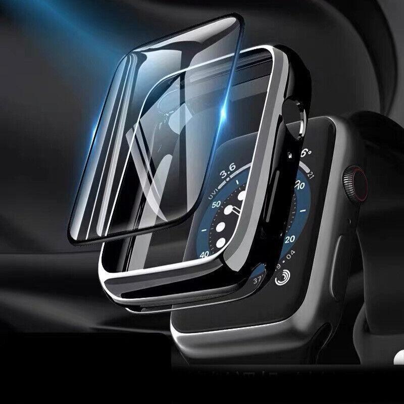 For Apple Watch iWatch Series SE 6 5 4 3 2 1 Case Full Glass Cover 38mm - Green.