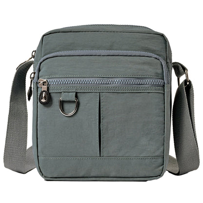 Ladies Shoulder Bag Nylon Fabric Lightweight Crossbody Small Casual Handbag - Dark Blue