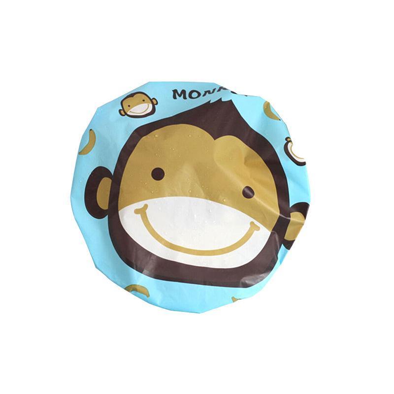 Reusable Women Girls Hair Wrap Waterproof Shower Bath Shower Cap Hat - Frog