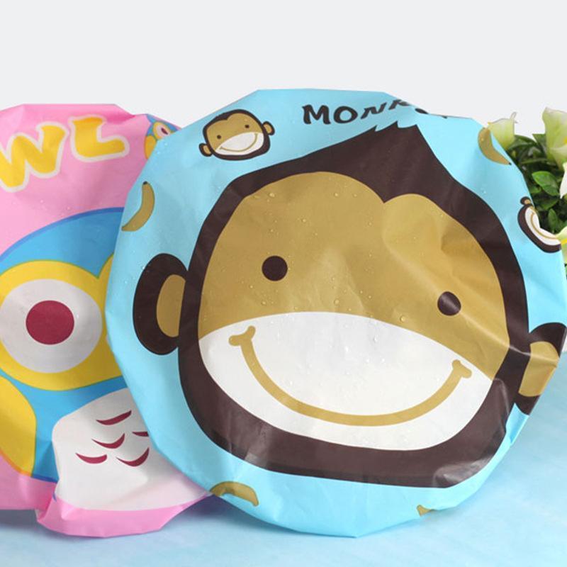 Reusable Women Girls Hair Wrap Waterproof Shower Bath Shower Cap Hat - Panda