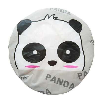 Reusable Women Girls Hair Wrap Waterproof Shower Bath Shower Cap Hat - Panda