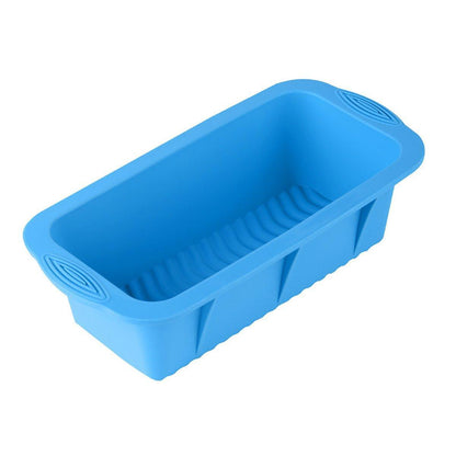 High Temperature Resistant Rectangular Silicone Cake Mold Baking Pan for Kitchen - Grey