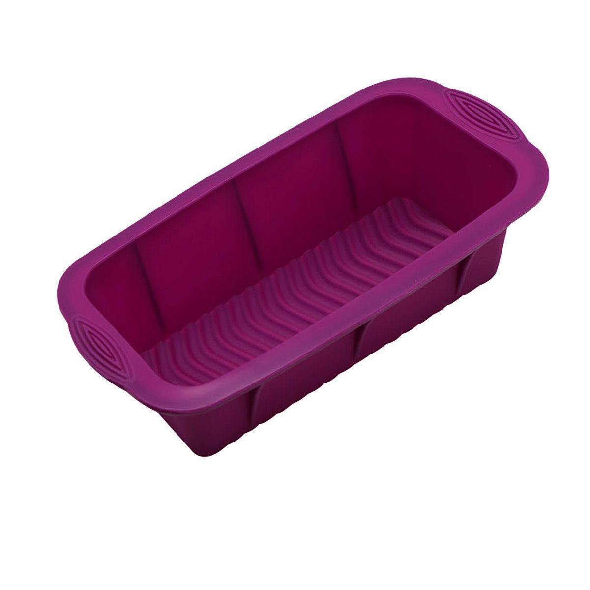High Temperature Resistant Rectangular Silicone Cake Mold Baking Pan for Kitchen - Grey