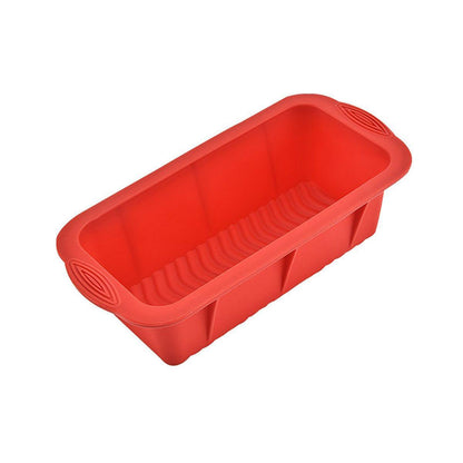 High Temperature Resistant Rectangular Silicone Cake Mold Baking Pan for Kitchen - Grey