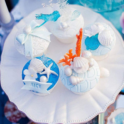Mermaid Tail Sea Shell Silicone Cake Fondant Sugarcraft Mould Chocolate Mold - Mermaid Tail Small