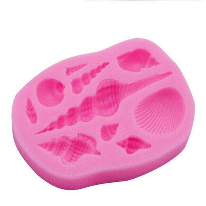 Mermaid Tail Sea Shell Silicone Cake Fondant Sugarcraft Mould Chocolate Mold - Mermaid Tail Small