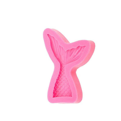 Mermaid Tail Sea Shell Silicone Cake Fondant Sugarcraft Mould Chocolate Mold - Mermaid Tail Small