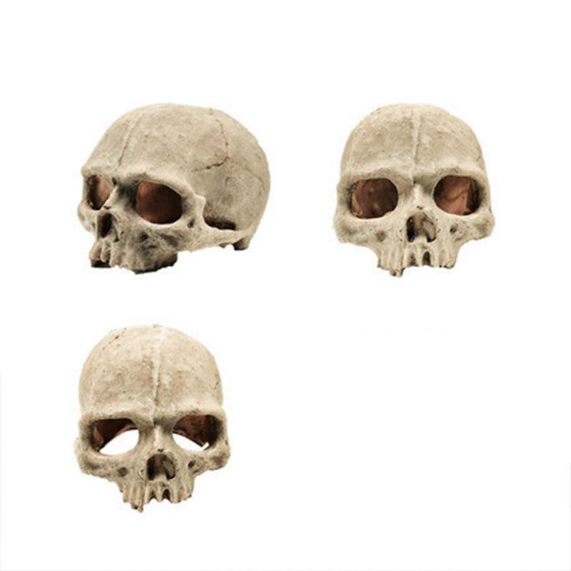 Artificial Fake Skull Head Bone Aquarium Ornament Fish Tank Decoration - Hat.