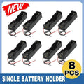 8 Pack 18650 Single Battery Holder Case Rechargeable 18650 Wire Lead Lithium.