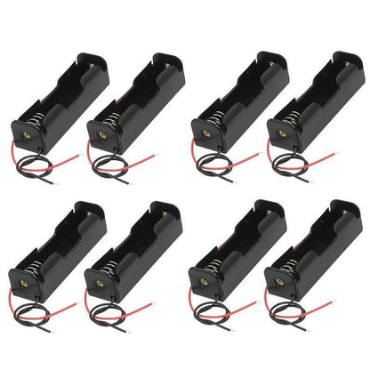 8 Pack 18650 Single Battery Holder Case Rechargeable 18650 Wire Lead Lithium.