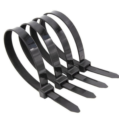 50X Cable Ties Zip Ties Nylon Uv Stabilised Black Cable Tie - 4.8*300mm.