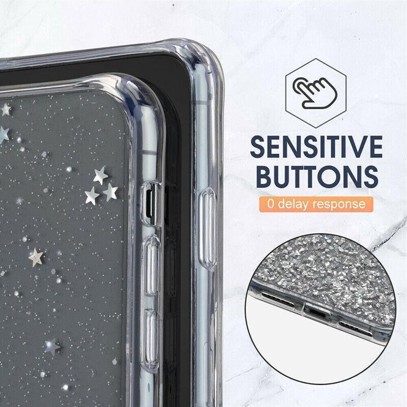 For Samsung Galaxy S20 Fe S21 Ultra S20 Shockproof Bling Glitter Soft Case Purple - For Samsung Note20.