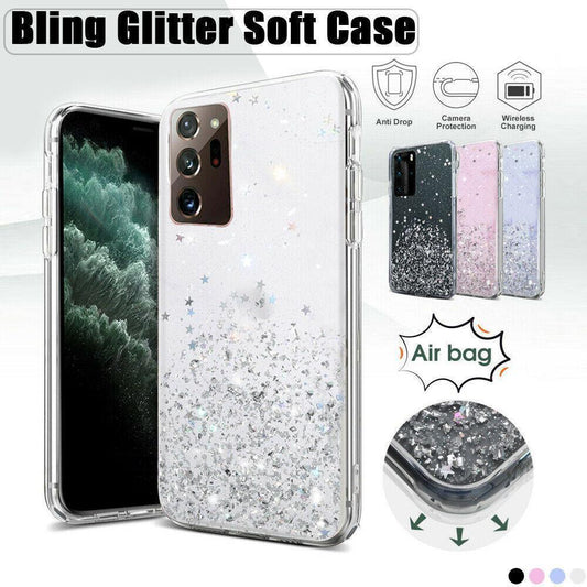 For Samsung Galaxy S20 Fe S21 Ultra S20 Shockproof Bling Glitter Soft Case Purple - For Samsung S21Ultra/S30Ultra.