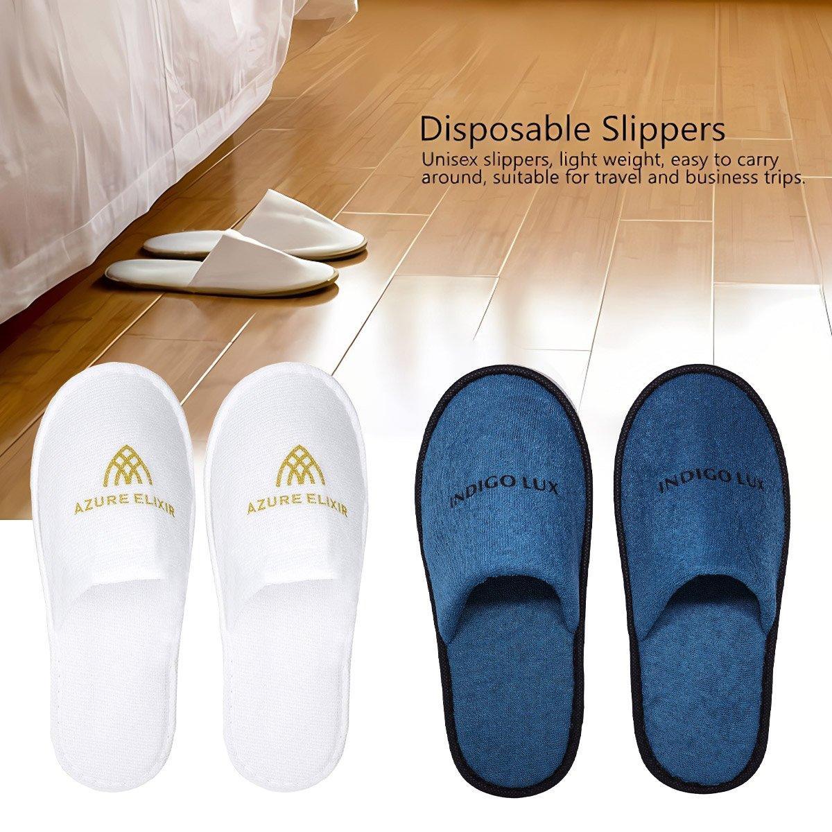 30 Pairs Hotel Guesthouse Hospitality Slippers for Household Comfort and Use - White